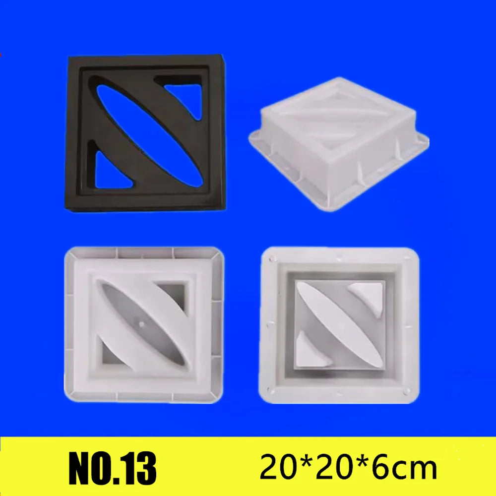 moule décoration extérieure plaque moderne motifs géométriques variés plastique réutilisable grès clair foncé