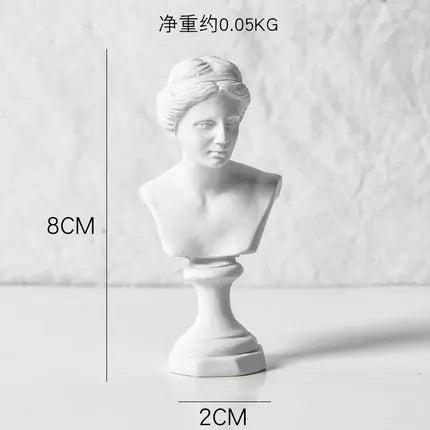 bustes sculptés resine blanc details fins antique figures grecques decor