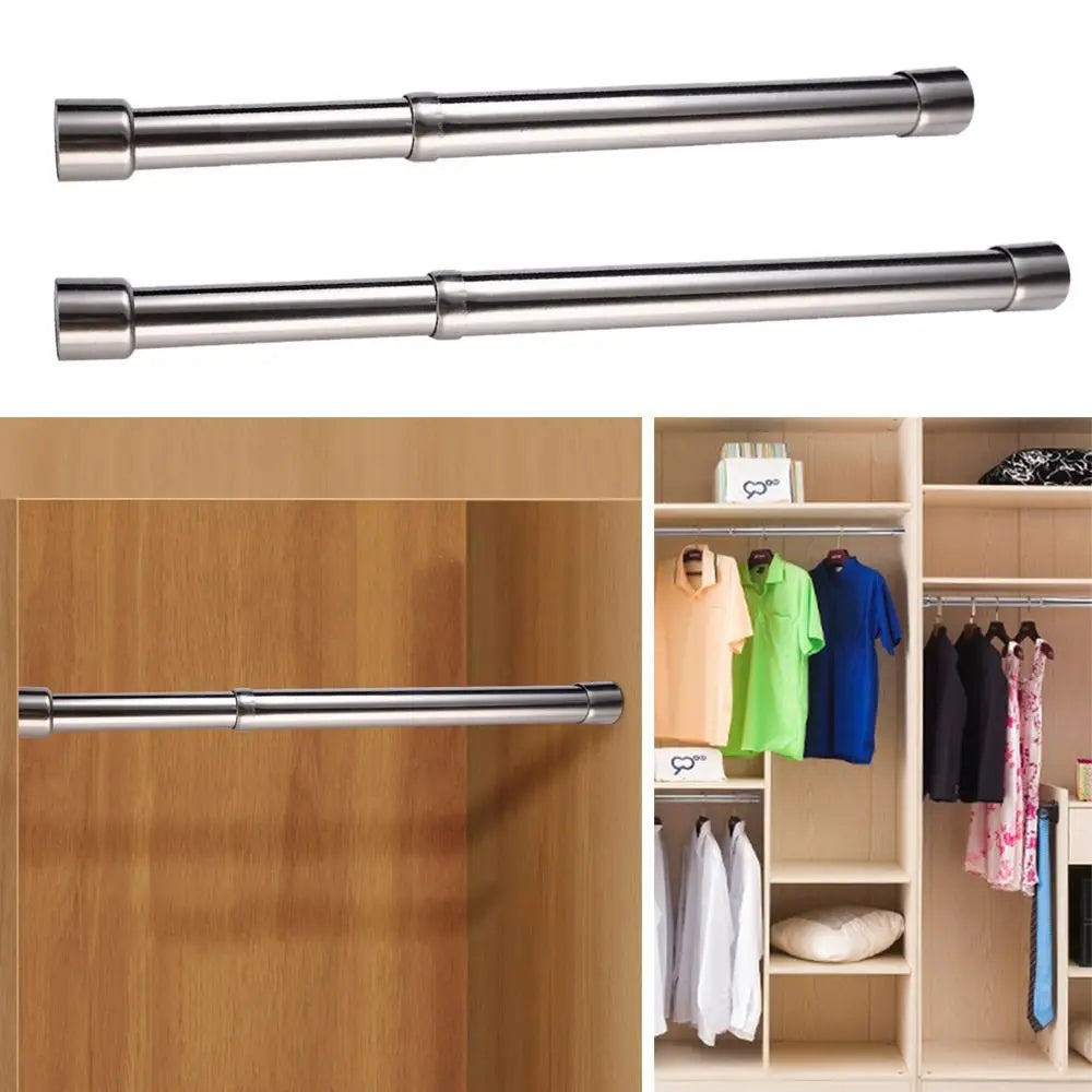 tige rangement extensible moderne argentée lisse réglable vis protection 31cm 51cm 47cm 80cm