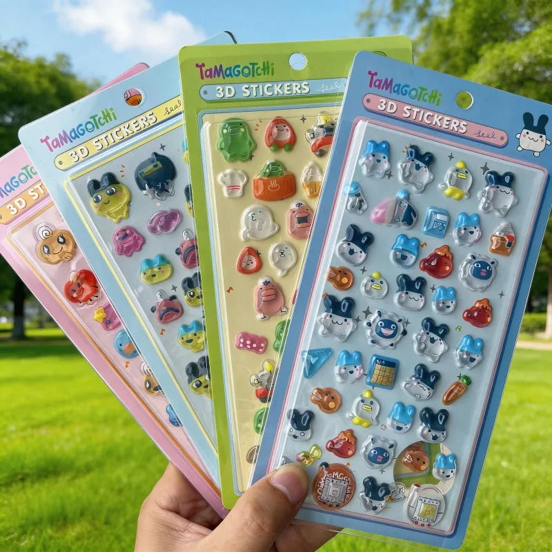 stickers 3d multicolores animaux cartoon mignons decoration opaques portable ordinateur