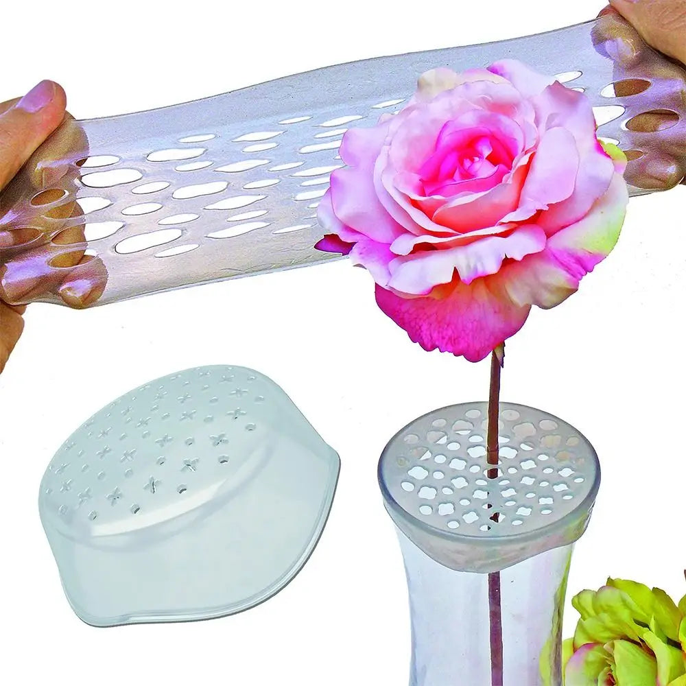 organisateur fleurs transparent silicone élastique fixe paille moderne utilitaire art floral versatile