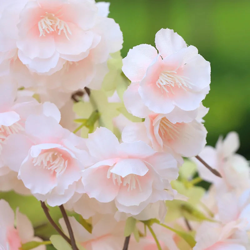décoration intérieure fleurs artificielles branche cerises soie rose clair vert modernes
