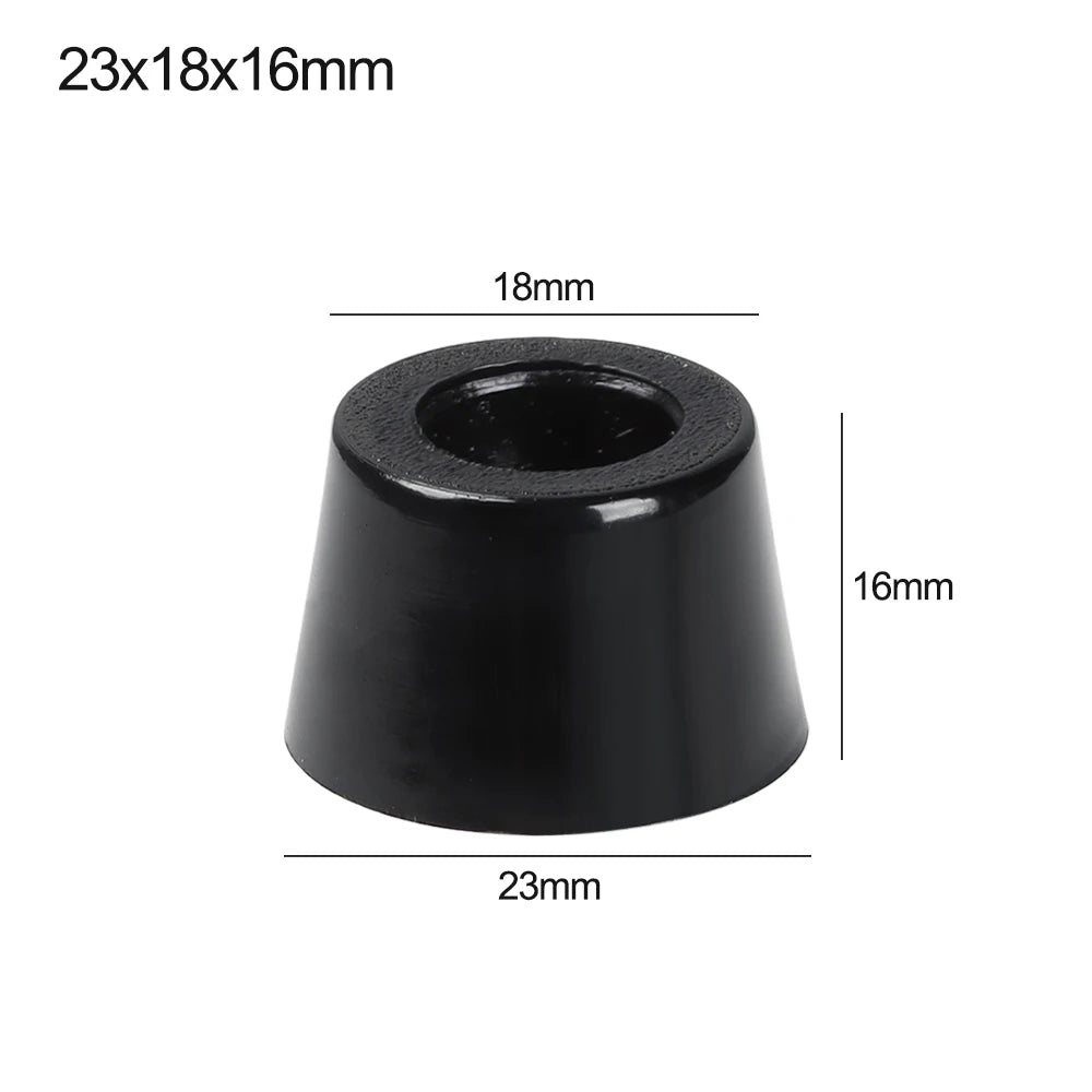 pieds meubles noirs ronds lisses modernes 10 pièces différentes tailles
