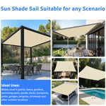 voile soleil beige uni moderne 5m 4m anti uv étanche pergola jardin