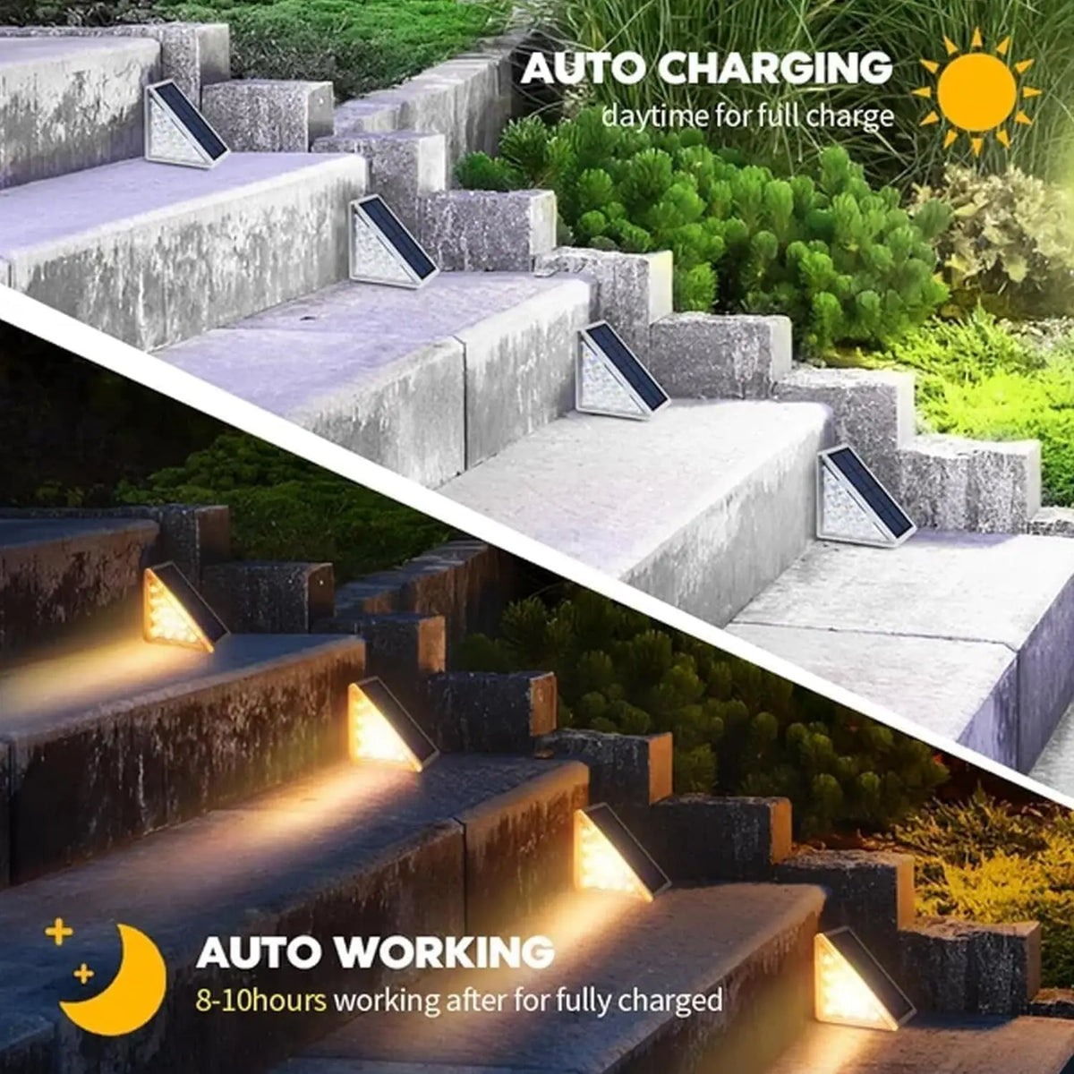 lampes solaires extérieures led noires blanches modernes adhésives autonomes imperméables ip65