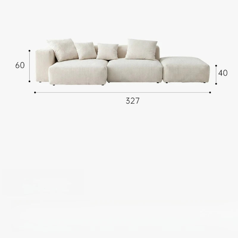 canapé modulable moderne beige clair rayures horizontales convertible cause cœur lit salon