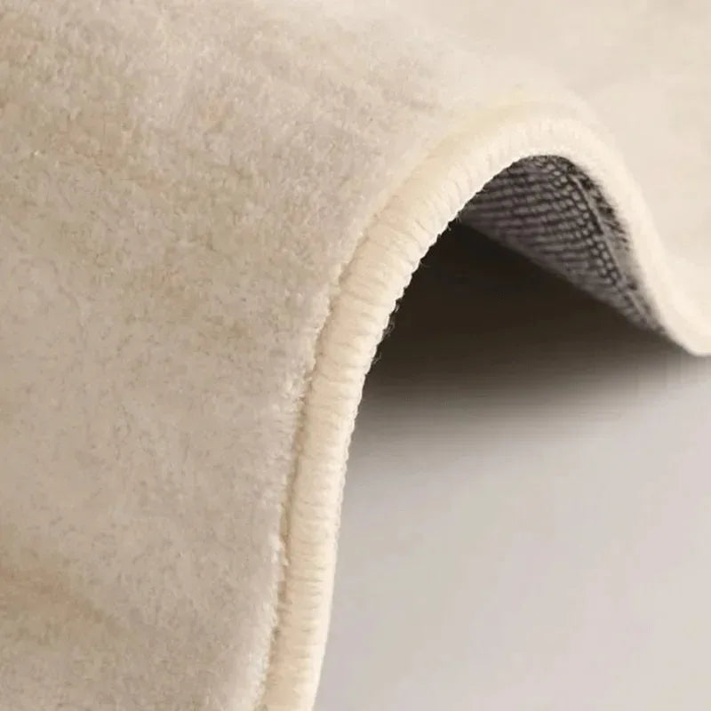 tapis moderne beige clair doux moelleux anti slip 100 polyester 120x180cm 47x71in chambre bain