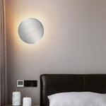 applique murale led moderne effet brossé or argent circulaire aluminium chambre salon étude entrée