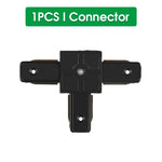 rails lumière led moderne noirs 1m 05m connecteurs droit boîte