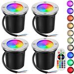 spots paysage led rgbw ip65 moderne télécommande blanc chaud rouge visiblesextérieur jardin