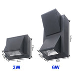 lampes murales led modernes noires 3w 6w 3000k 6500k geometriques chambre salon entrée
