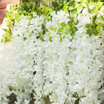 guirlande fleurs artificielles soie mariage anniversaire baby shower décoration extérieure orchidée moderne vert jaune