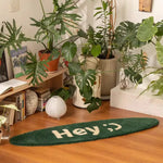 tapis moderne vert foncé jaune lettres brodées doux moelleux non glissant salon chambre bain