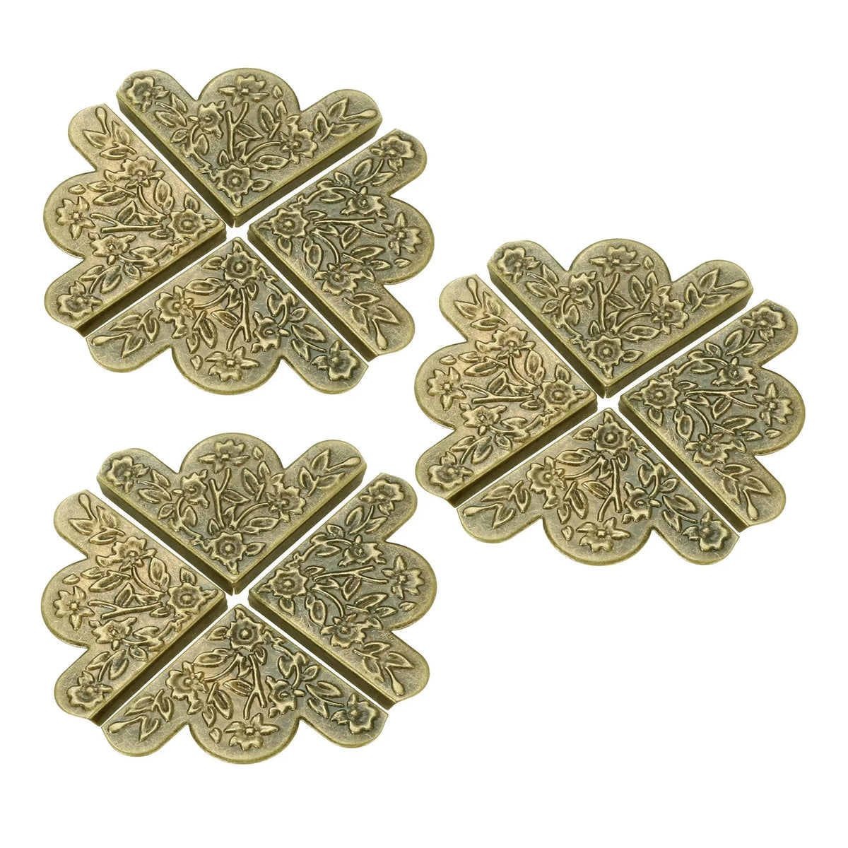 cornières décoratives fleurs feuilles adhésives bleu doré blanc bronze 43mm 43mm