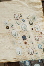 rubans washi autocollants semi transparents floral vintage romantique étoiles motifs géométriques