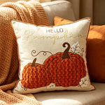 taies d'oreiller automnales citrouille feuilles érable rustique velours polyester non toxique respectueux environnement decoration