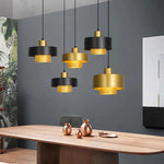 suspension lumineuse moderne or noir blanc câble suspendu ampoule câble diffuseur chambre salon étude