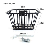 panier vélo noir maille métallique clips fixation moderne durable réglable arrière facile