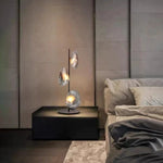 lampe sol moderne verre translucide noir blanc beige intérieur chambre salonhôtel
