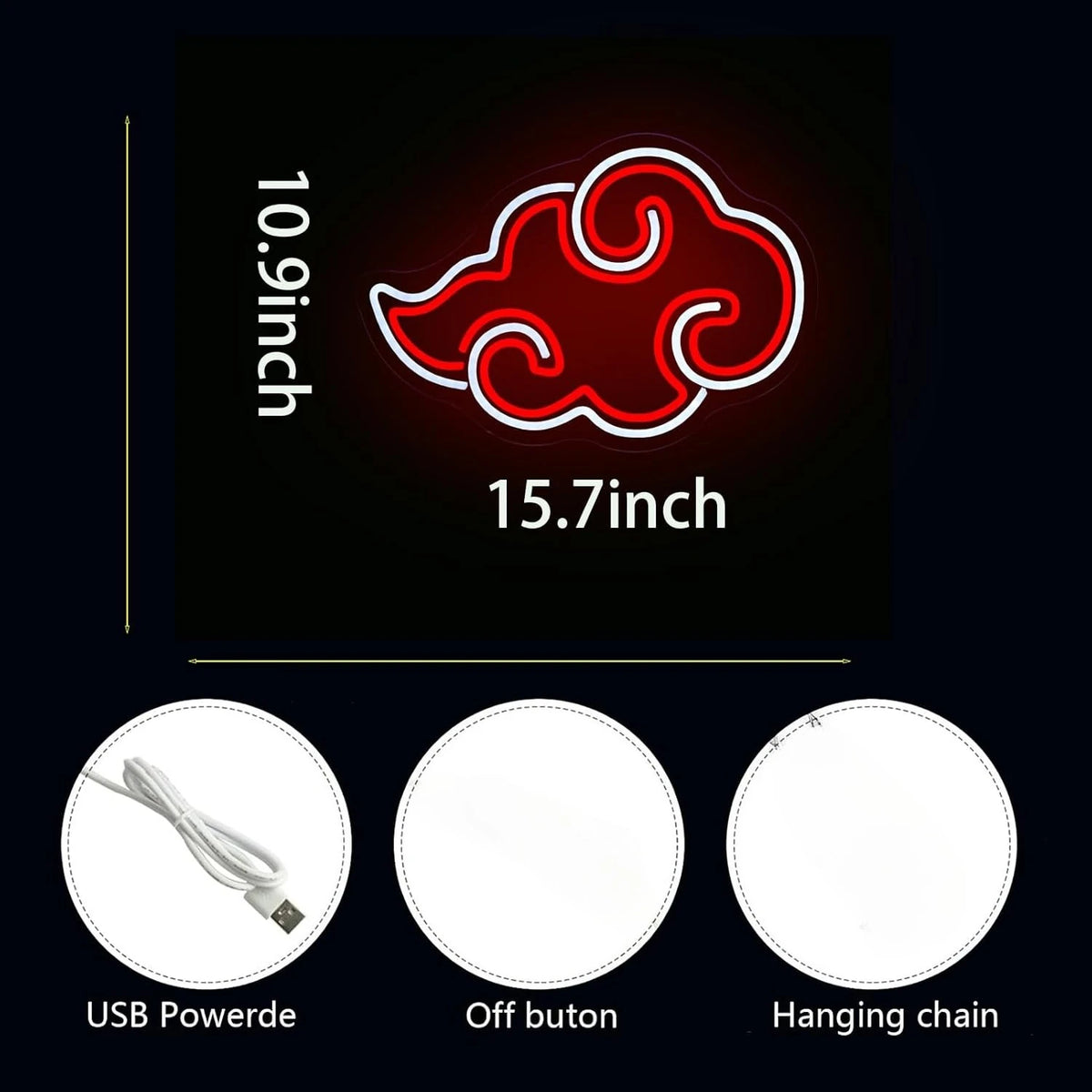 néon led nuage rouge blanc moderne lumineux usb power suspension anniversaire décoration chambre