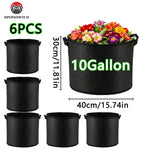 sacs culture tissu noir 10 gallon poignées renforcées aération jardinerie durable