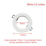 anneaux fixation luminaire blancs modernes downlight led opaques rond lisses variante adaptable