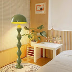Lampadaire champignon design rouge