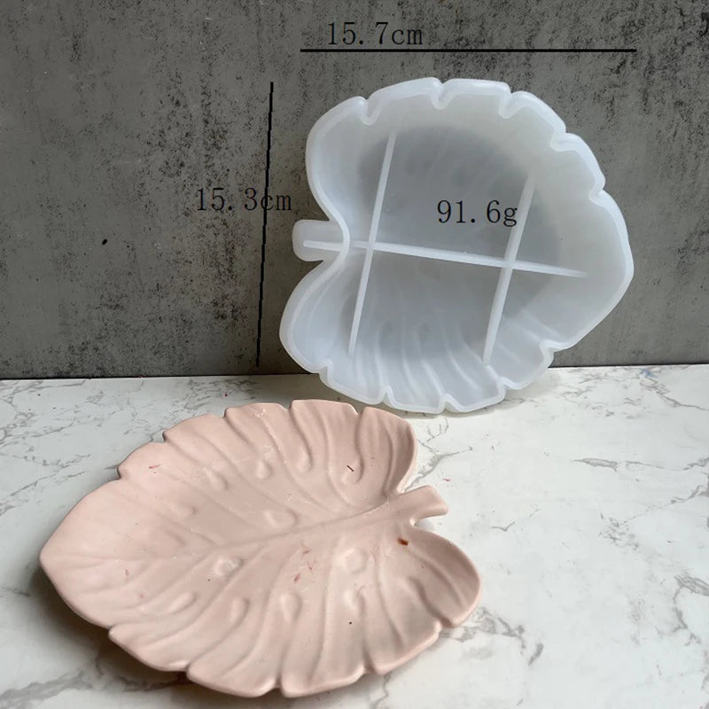 assiettes feuilles relief veines blanc translucides blanches moderne naturel bricolage craft korean