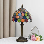 lampe table tiffany multicolore vitrail opaleuse traditionnelle allumée facilement chambre salon