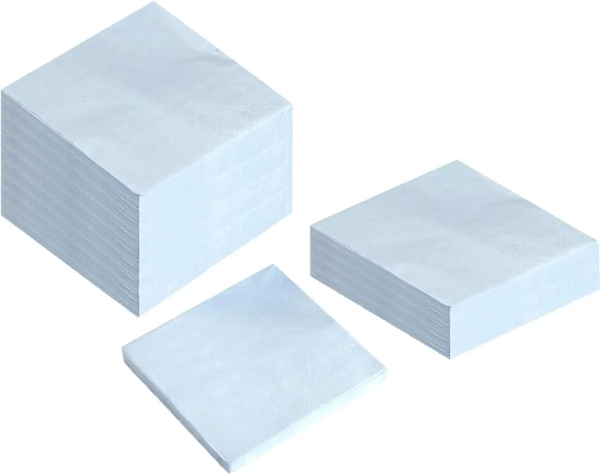 serviettes papier blancs simples pliées 12.5cm 12.5cm 100pcs jetables table événementnels