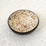 bol décoratif coquille coco artisanal mosaïque bois rangement bijoux clés maison