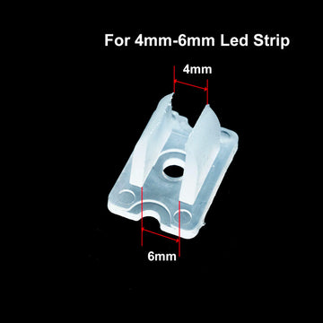 clips fixation rubans led transparents 6mm 8mm 10mm 12mm pratique fonctionnel pack