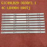 bandes rétroéclairage led argentées modernes kit tv tv 8pcs
