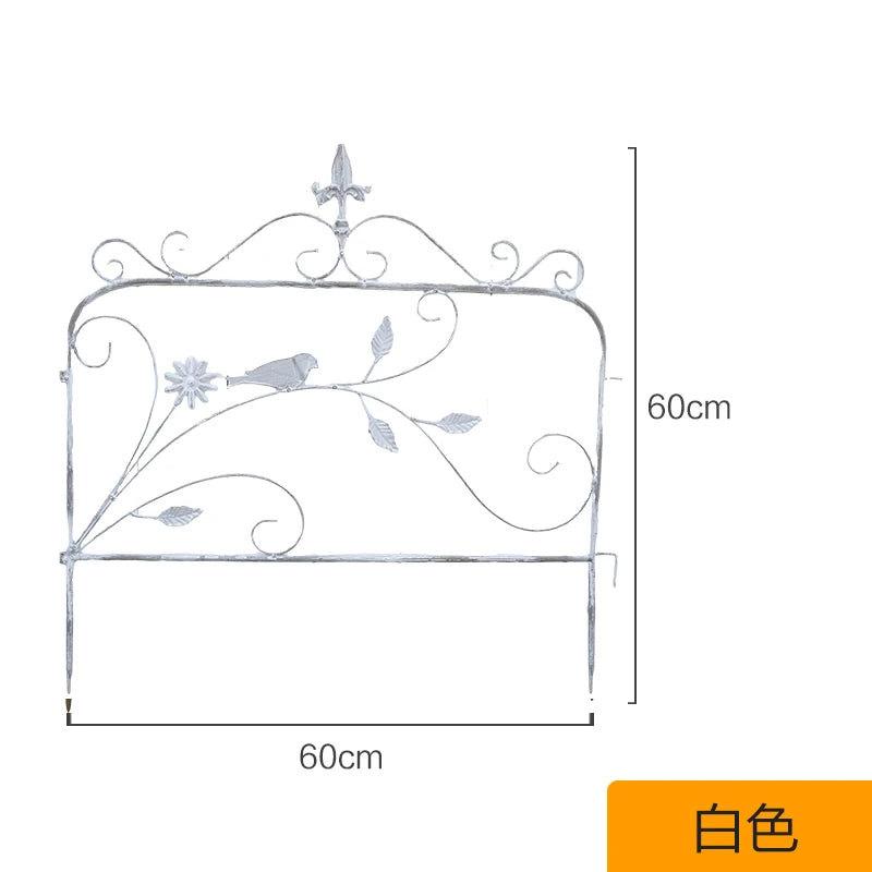 grille jardin art nouveau vert blanc support plante cloison décorativeextérieur facile assembler