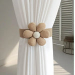 rideaux polonais bohèmes coton fleuri élastiques anneaux boucles moderne chambre enfant decoration maison