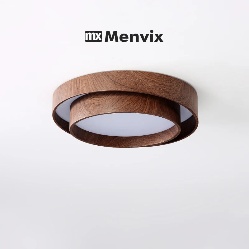 lampe led bois moderne minimaliste marron clair doré veineux lumières télécommande adjustable