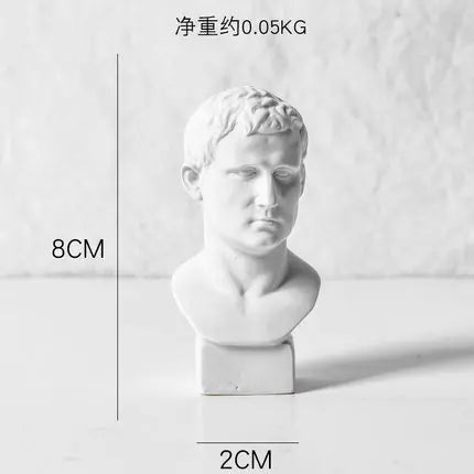 bustes sculptés resine blanc details fins antique figures grecques decor