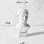 bustes sculptés resine blanc details fins antique figures grecques decor