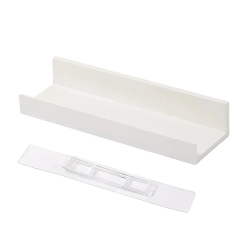 étagère murale adhésive blanche moderne étagère salle bain unique stable sans perçage plat minimaliste