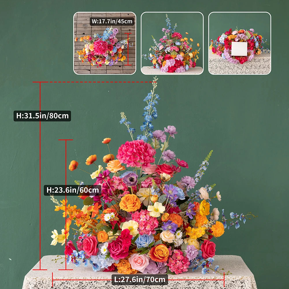 bouquets fleurs artificielles multicolores mariage anniversaire décoration extérieure moderne élégante variété