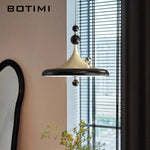 lampe suspendue moderne blanc noir marron brillante tringle métal bois chambre salon étude