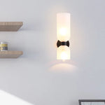 lampe murale contemporaine verre poli argent doré noir blancversible minimaliste chambre salon