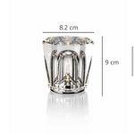 lampe table moderne transparente facettes brillantes élégante chambre coucher ambiance dorée led rechargeable