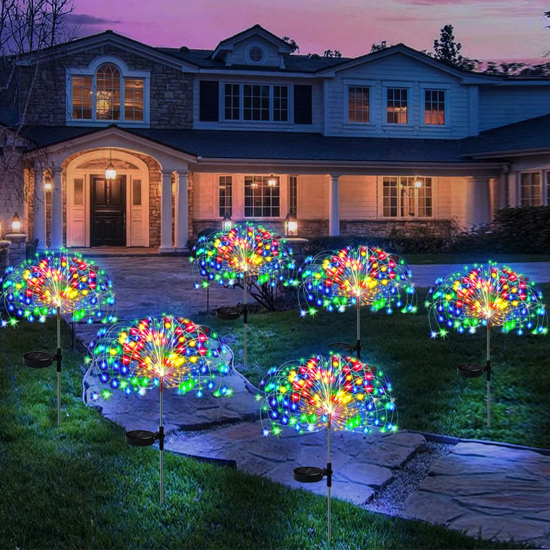 lumière solaire led multicolore étoiles moderne extérieur jardin piquet base solaire autonomie ip65