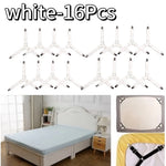 attaches drap lit clips élastiques noir blanc réglables anti tirage ignifuge polyester modernes