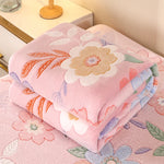 couverture polaire fleur rose printemps automne portable qualité hospitalière hôtelière voyage maison