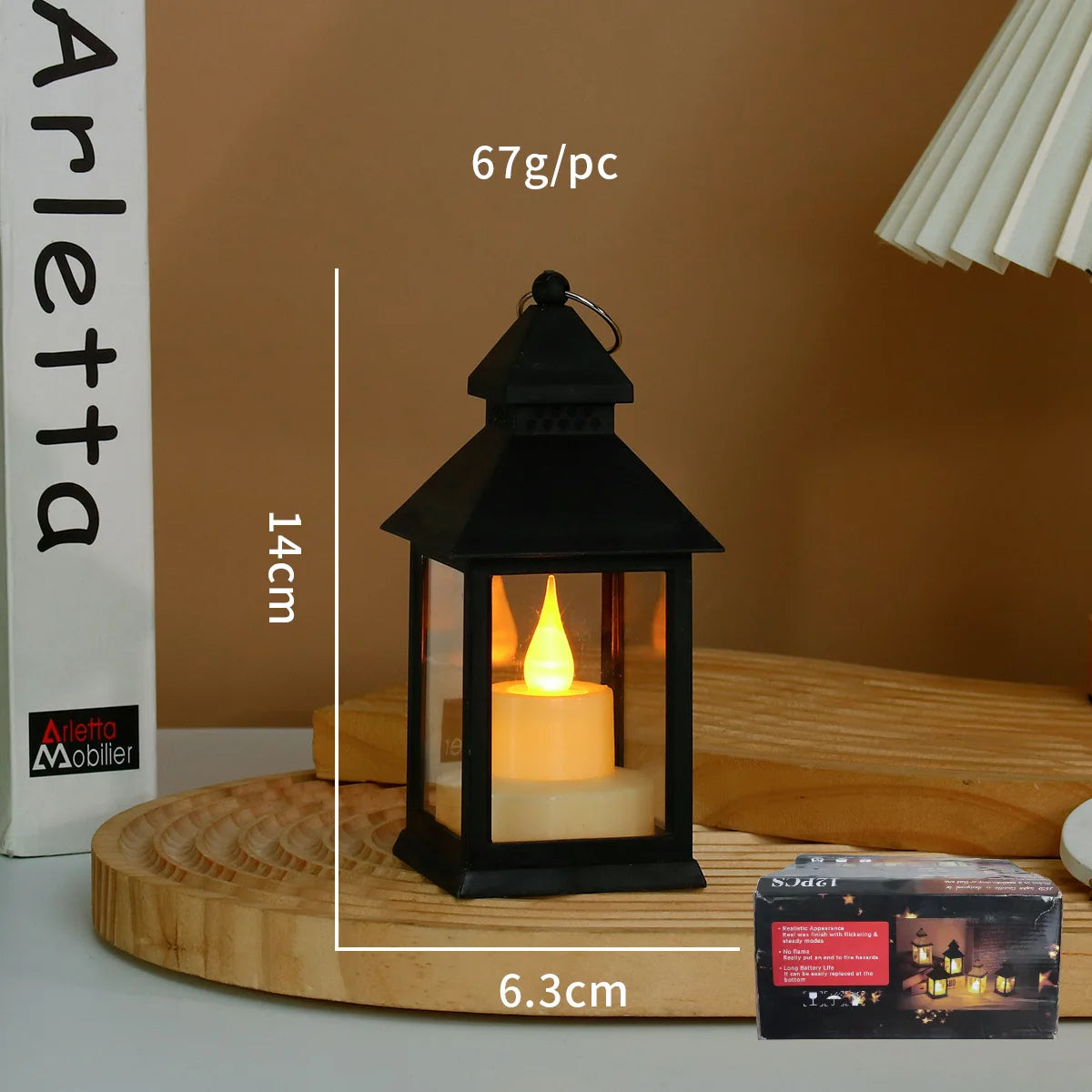 lanterne led transparente classique blanc noir decoration noel camping extérieur ambiance festive