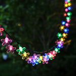 guirlande lumineuse solaire fleurs multicolore moderne extérieure décoration jardin mariage 18 led spikes moderne