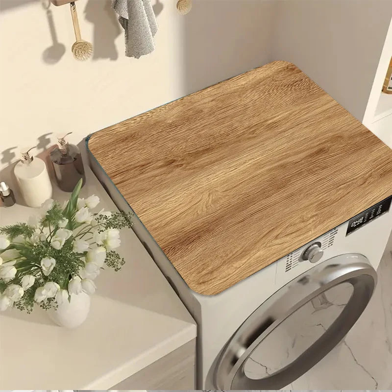 tapis protection machine laver bois moderne beige clair aspect naturel 60cm 50cm