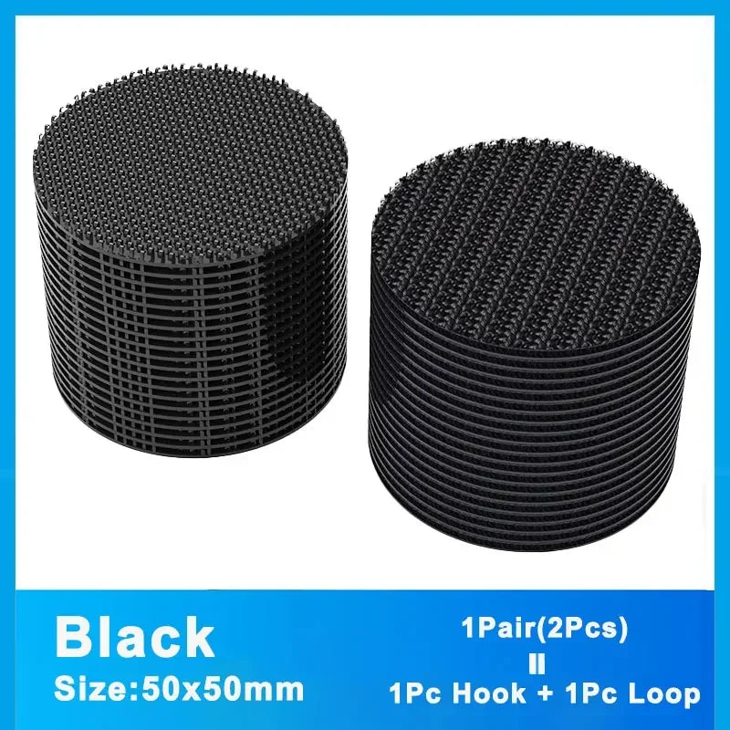 autocollants double face pratique noir tissé points rectangulaires carrés circulaires utilitaires variés pairs